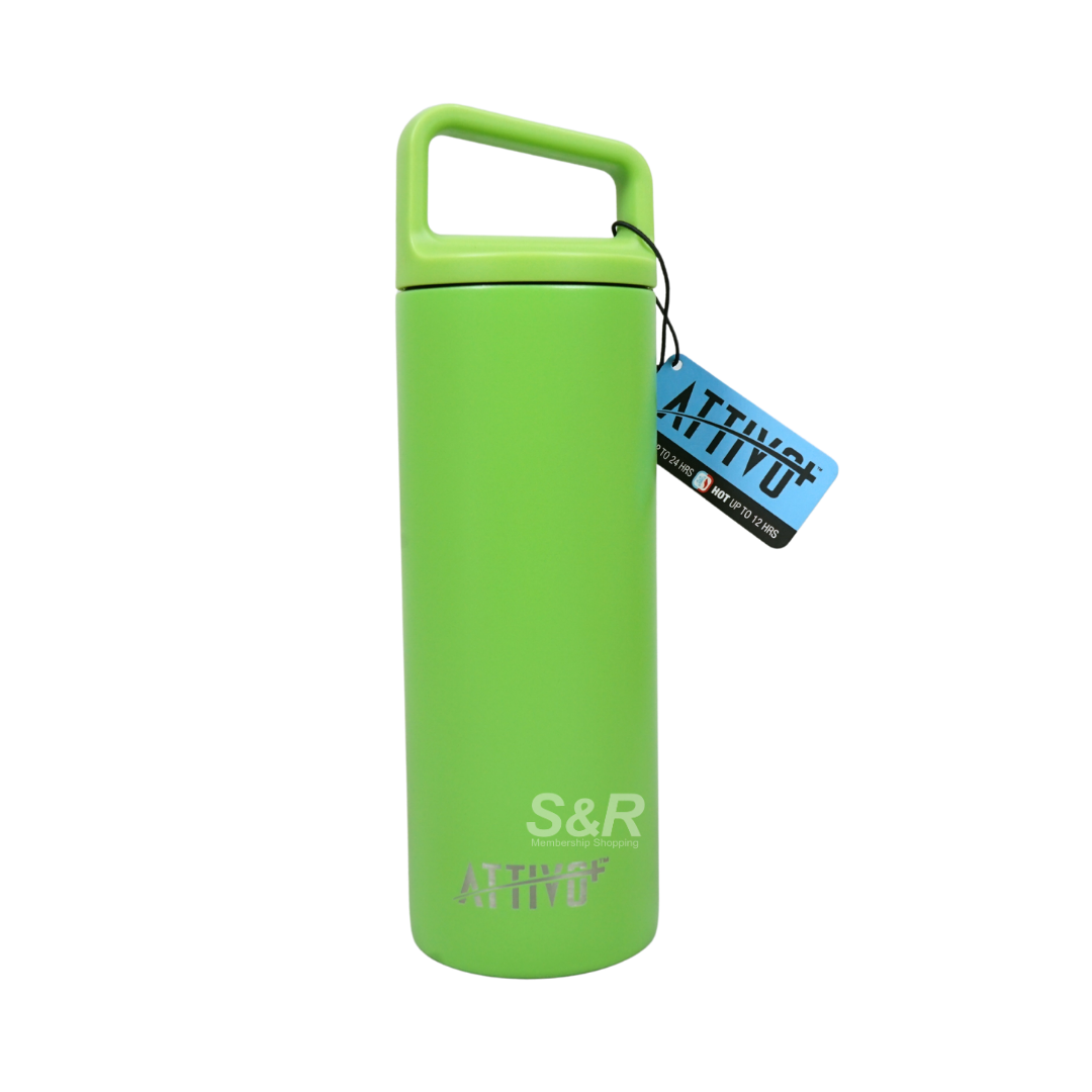 Attivo 16oz Double-Walled Stainless Steel Water Bottle Green